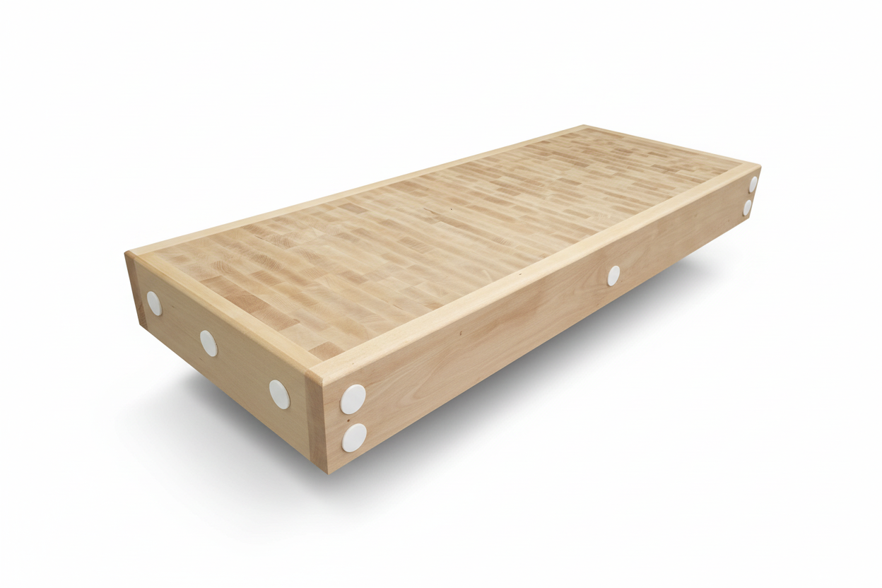 6ft by 2ft (180cm by 60cm) butcher block including stand