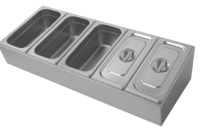 Infernus 5 x 1/3 GN Pan Stainless Steel Preparation Station – 1000mm