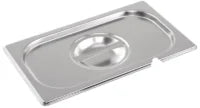 Stainless Steel 1/4 Gastronorm Container Notched Lid – Pack of 6
