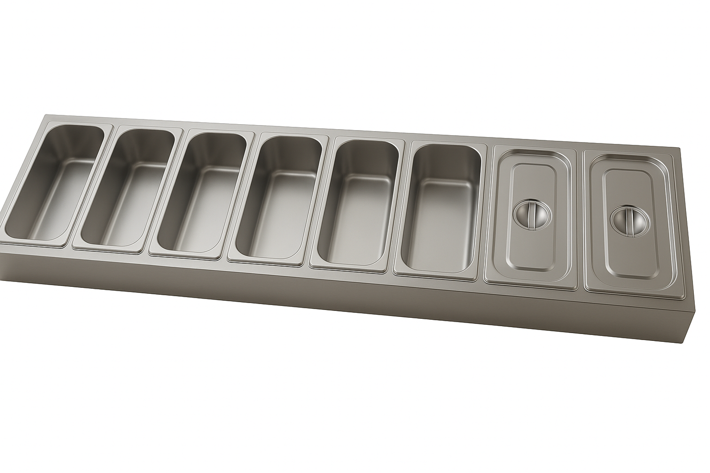 Infernus 8 x 1/3 GN Pan Stainless Steel Preparation Station – 1600mm