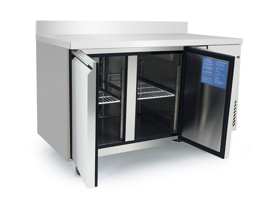 Atosa Counter Workbench  Freezer with Splashback – 2 Door