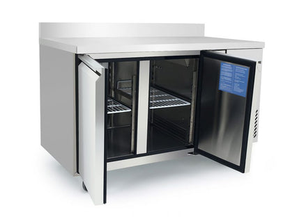 Atosa Counter Workbench  Freezer with Splashback – 2 Door