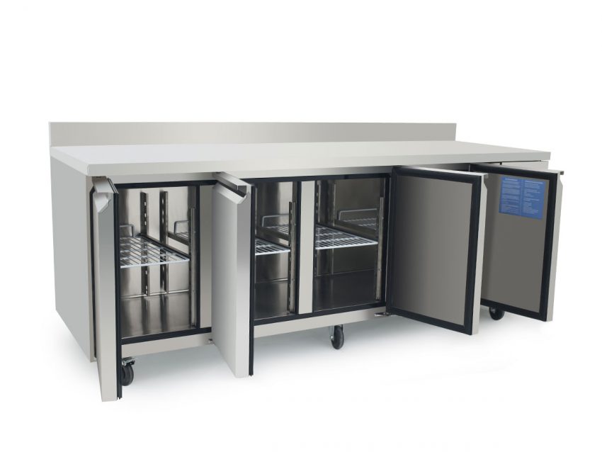 Atosa Counter Workbench  Freezer with Splashback – 4 Door