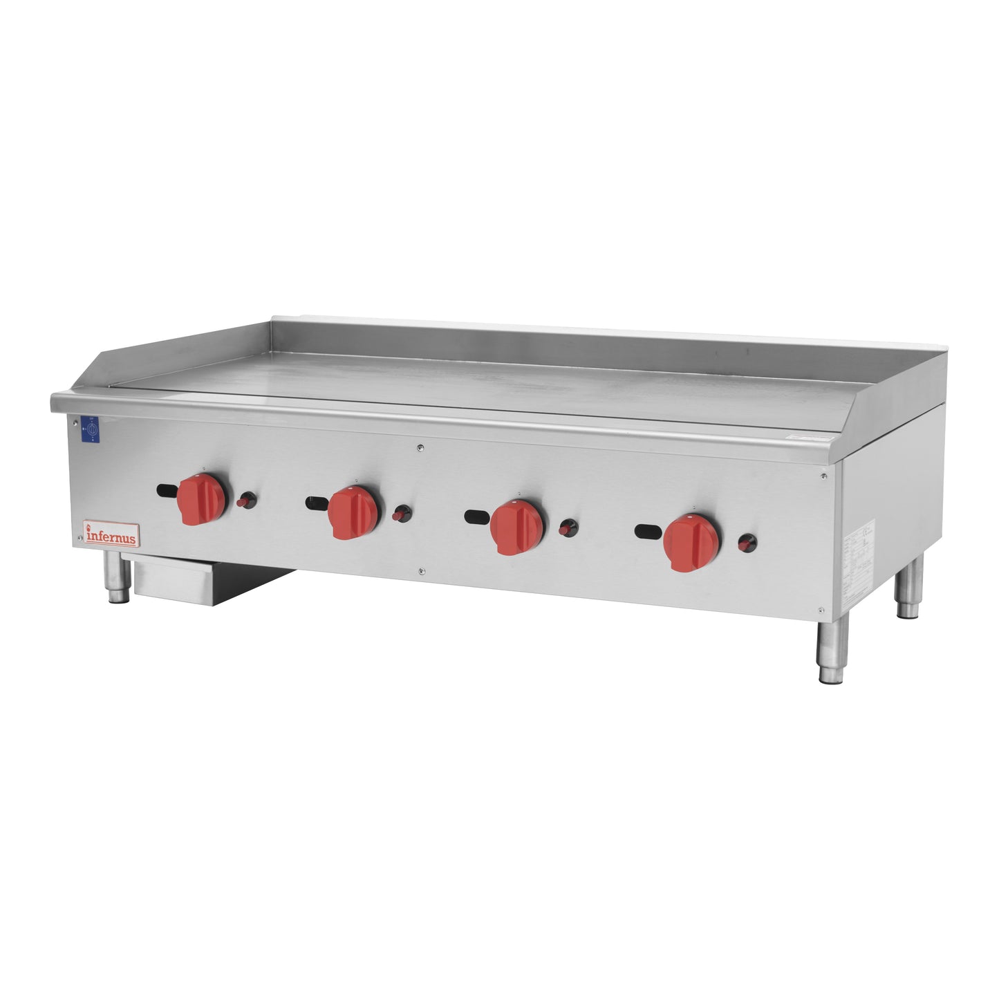 Infernus 4 Burner Heavy Duty 20mm Plate Gas Griddle – 120cm/48″