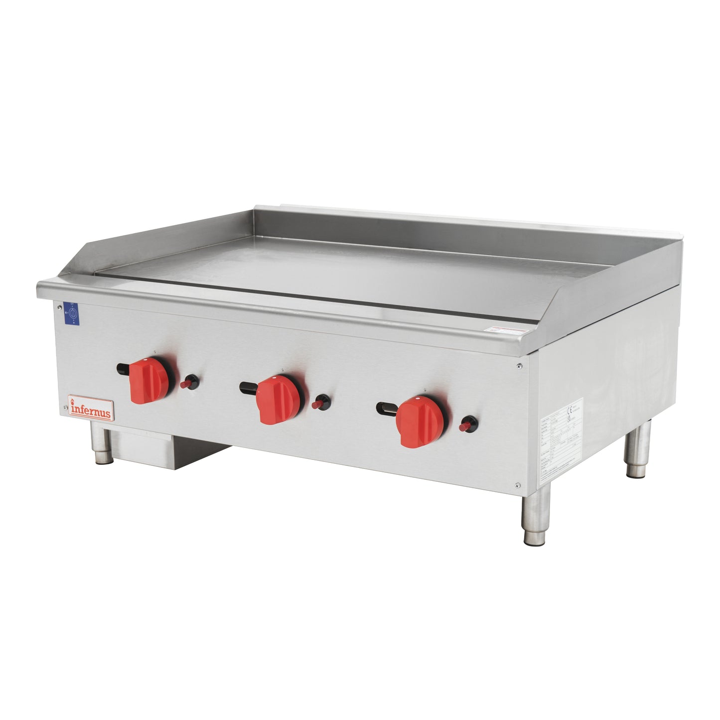 Infernus 3 Burner Heavy Duty 20mm Plate Gas Griddle – 90cm/36″