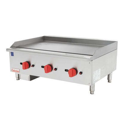 Infernus 3 Burner Heavy Duty 20mm Plate Gas Griddle – 90cm/36″
