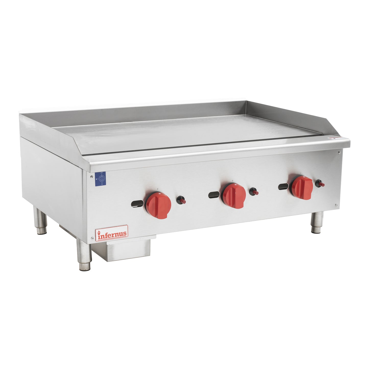 Infernus 3 Burner Heavy Duty 20mm Plate Gas Griddle – 90cm/36″