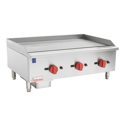 Infernus 3 Burner Heavy Duty 20mm Plate Gas Griddle – 90cm/36″