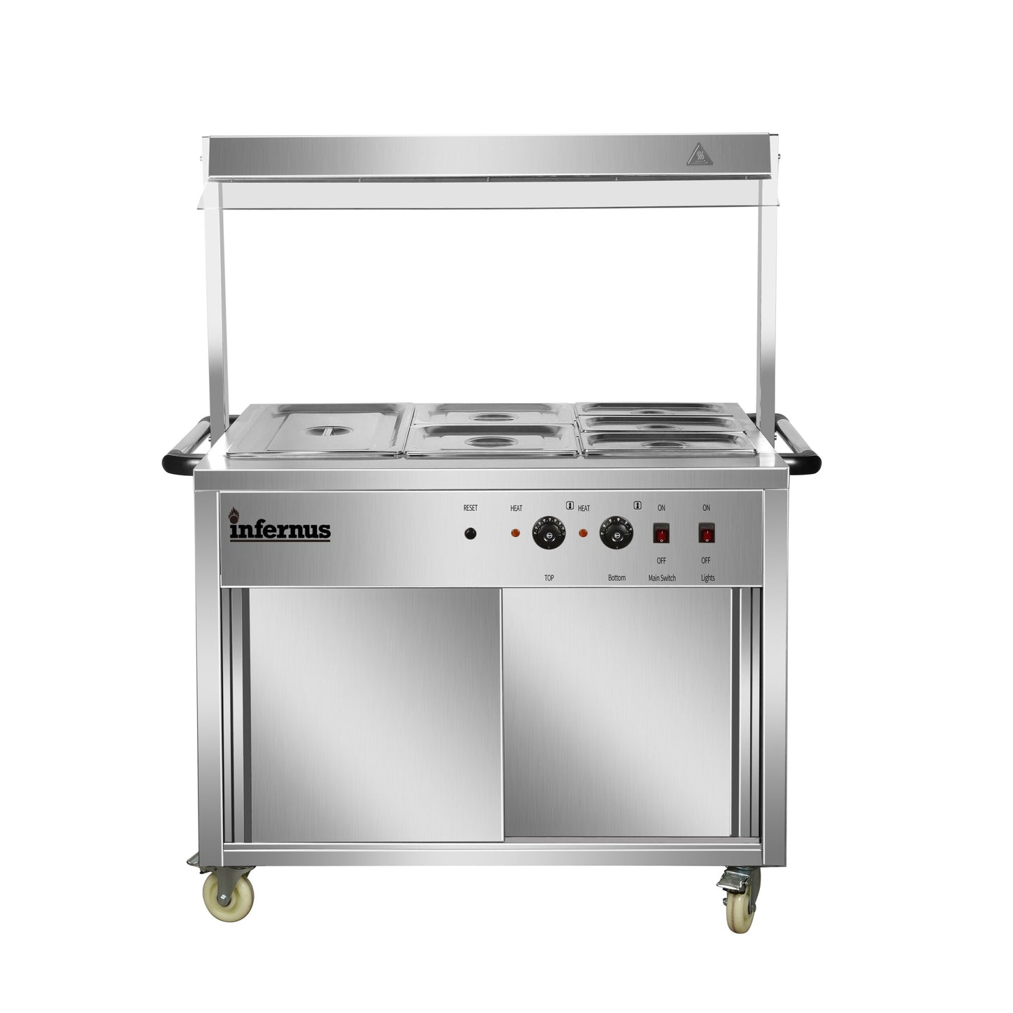 Heated Display Hot Cupboard with light 121.5cm