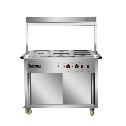 Heated Display Hot Cupboard with light 121.5cm