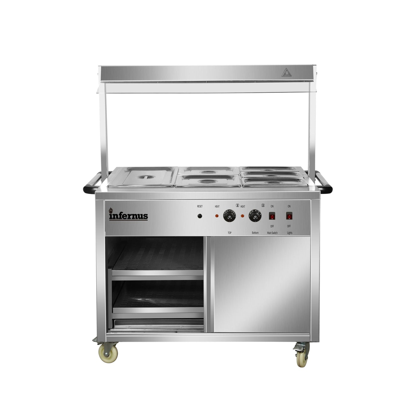 Heated Display Hot Cupboard with light 121.5cm