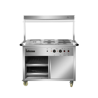 Heated Display Hot Cupboard with light 121.5cm