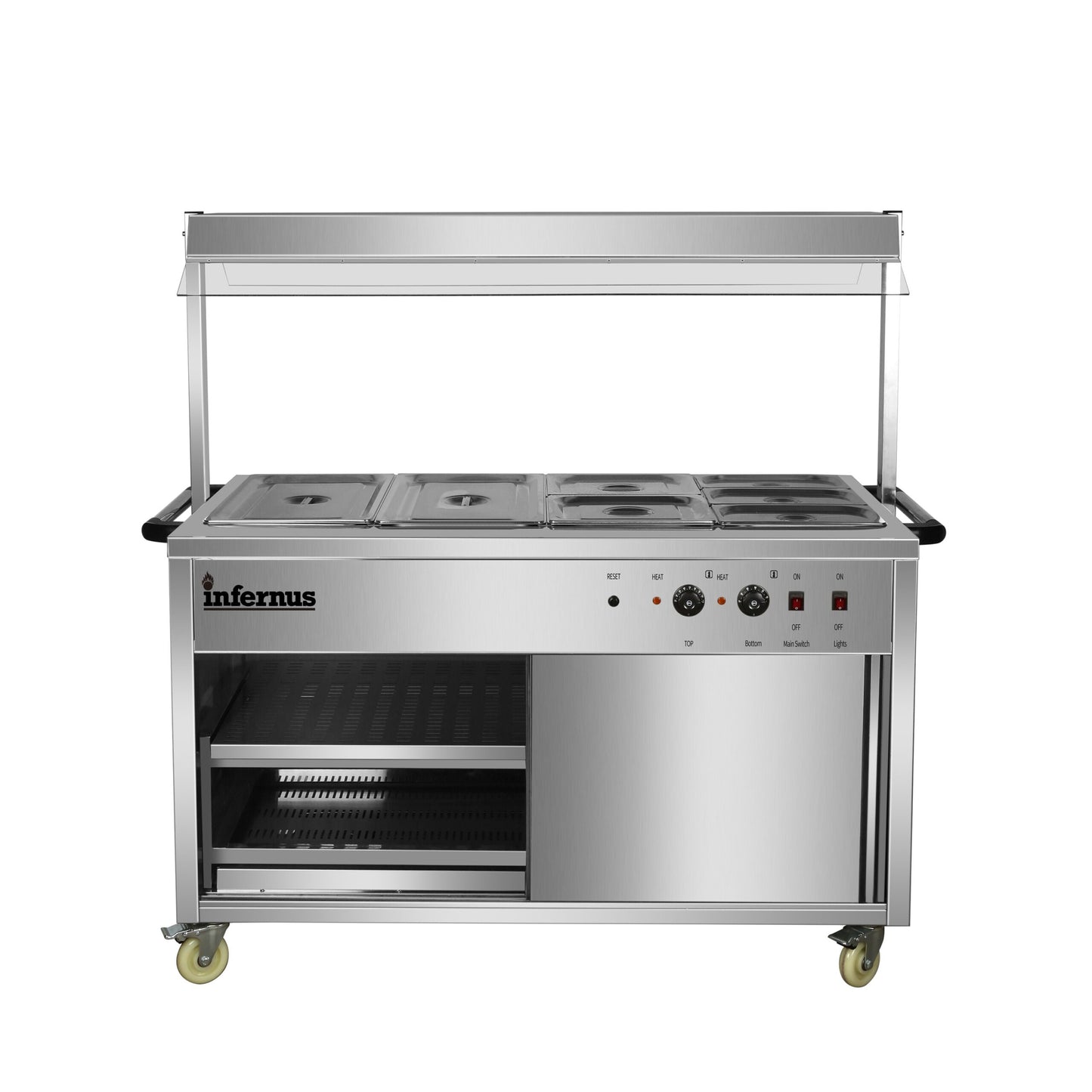Heated Display Hot Cupboard With Light 155.5cm
