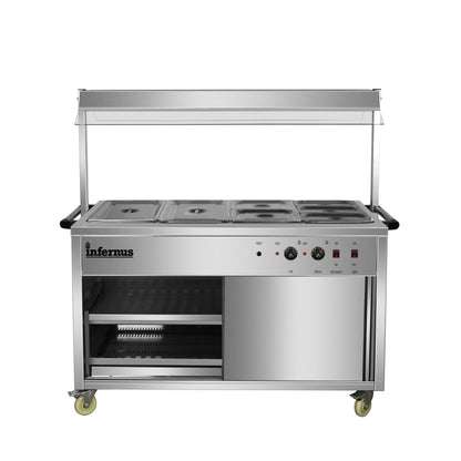 Heated Display Hot Cupboard With Light 155.5cm