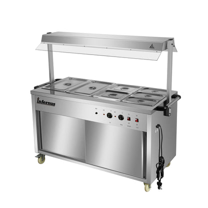 Heated Display Hot Cupboard With Light 155.5cm