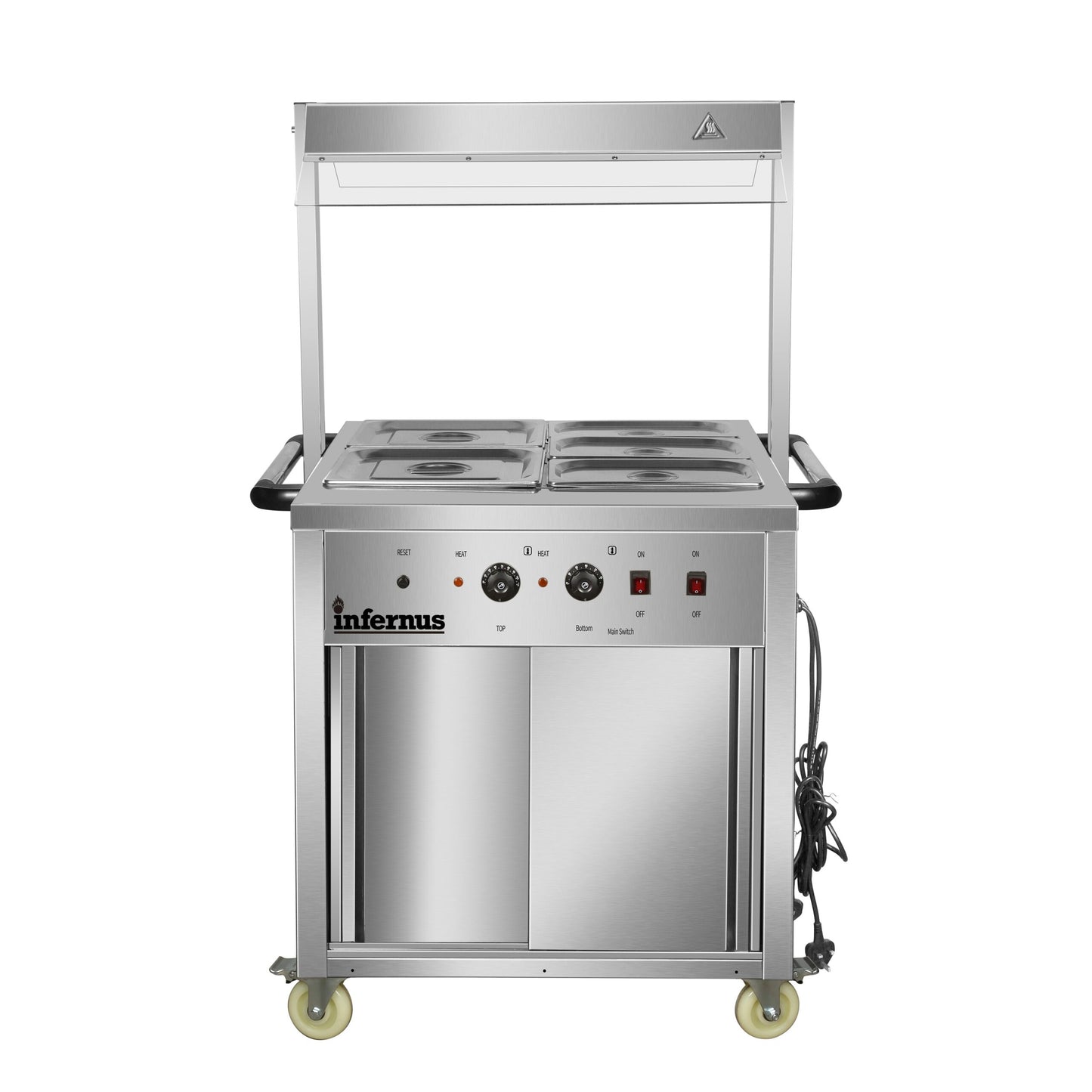 Heated Display Hot Cupboard With Light 88cm