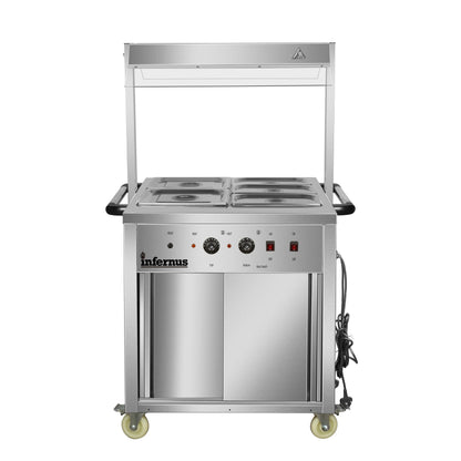 Heated Display Hot Cupboard With Light 88cm