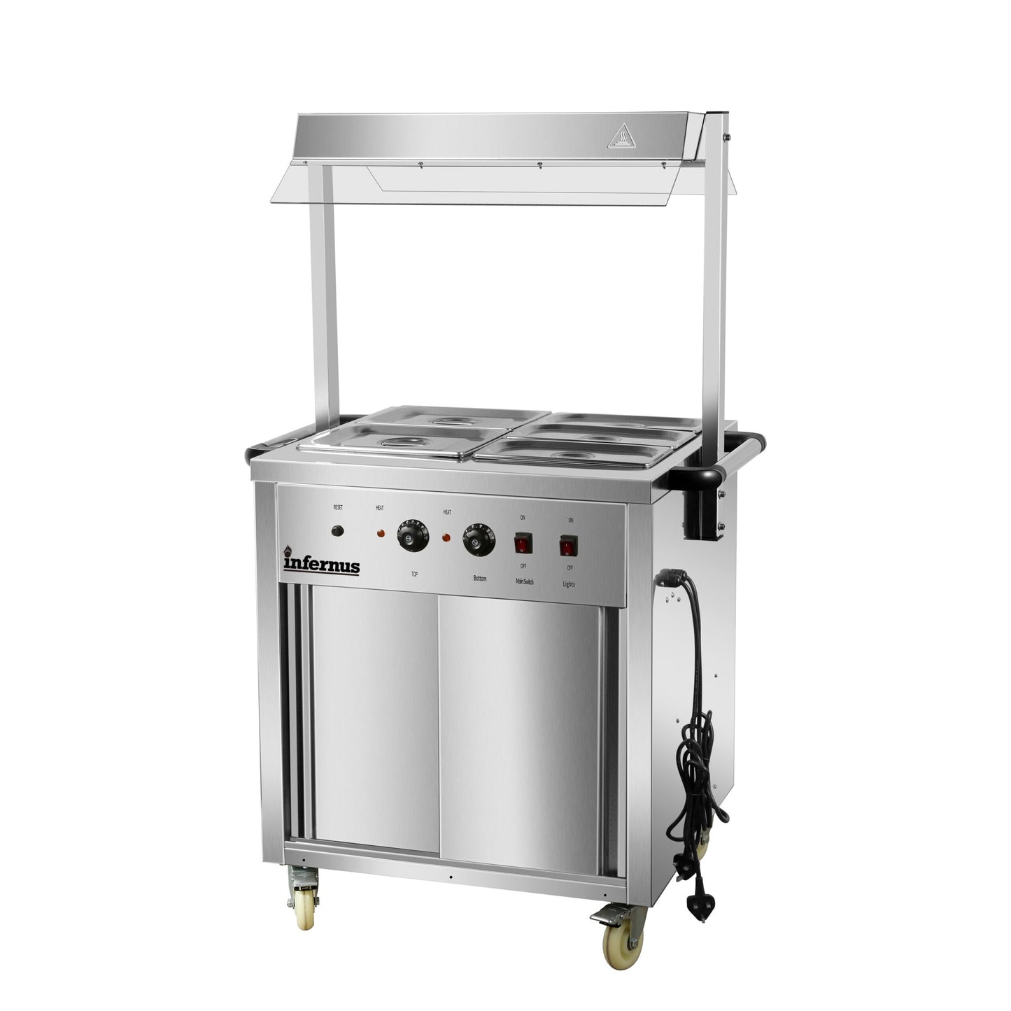 Heated Display Hot Cupboard With Light 88cm