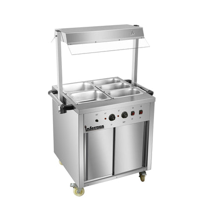 Heated Display Hot Cupboard With Light 88cm