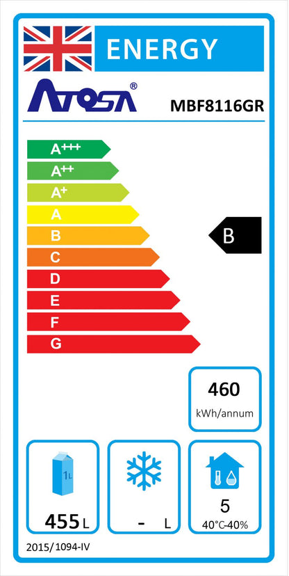 Atosa Top Mounted Upright Fridge – Double Door