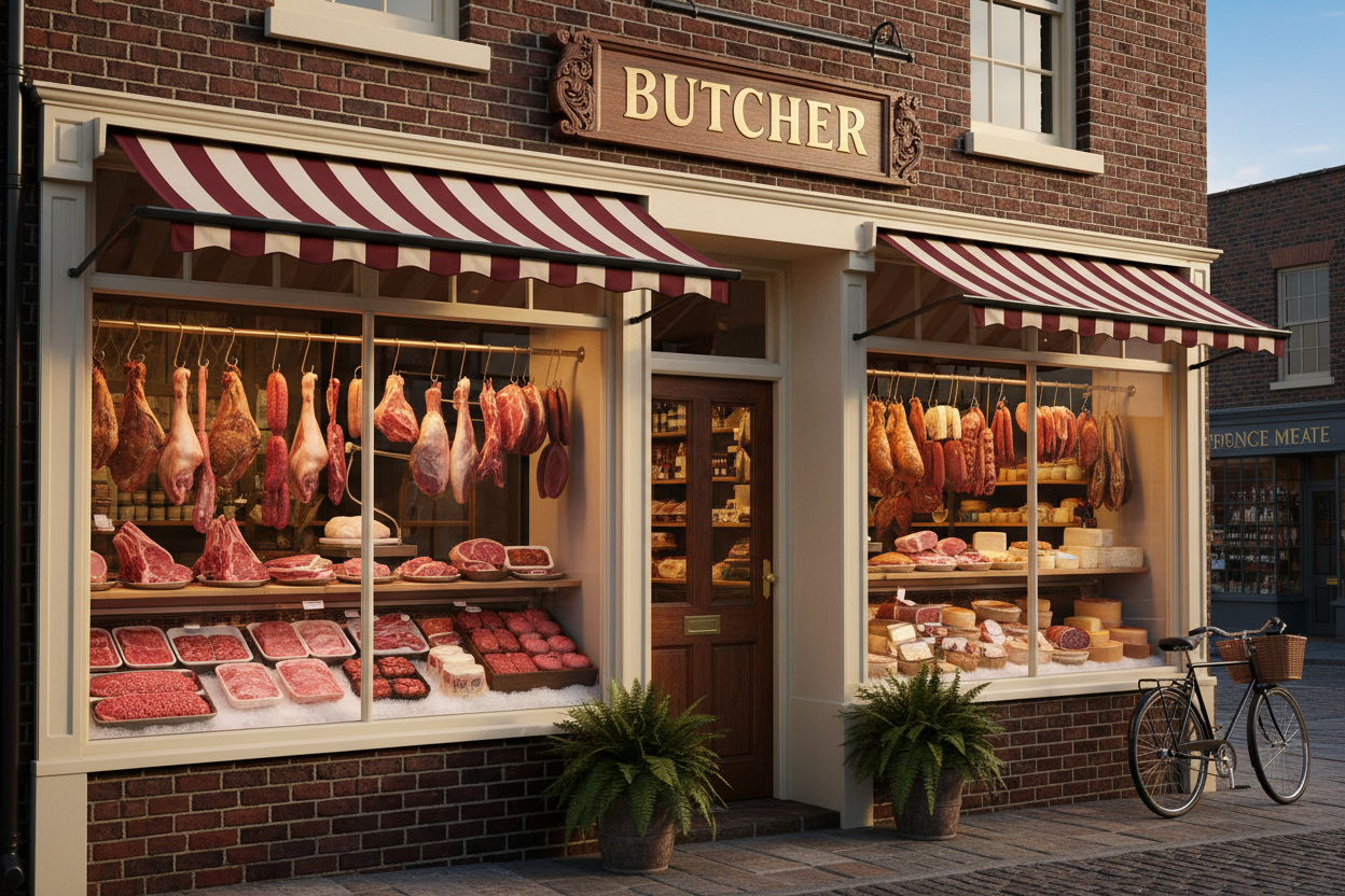 Beautiful shop front for butchers shop