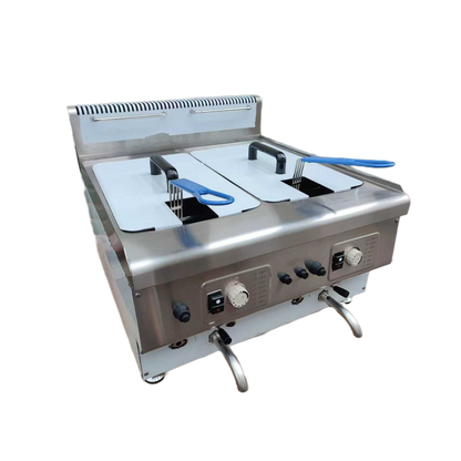 Countertop Gas Fryer Twin Tank 14L x 2 LPG